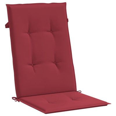 vidaXL Poduszki na krzesła ogrodowe 2 szt., winna czerwień 120x50x3 cm