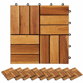 Płytka Tarasowa 30 pcs brązowy 30 x 30 cm Drewno Akacjowe
