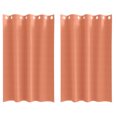 Firany blackout z kółkami 2 pcs terakota 175 x 140 cm Poliester