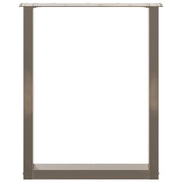 Nogi do stołu jadalnego w kształcie litery U 2 szt. Naturalna stal 70x(72-73) cm Stal