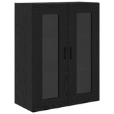 Highboard 2 szt. Czarny Dąb 69,5 x 34 x 180 cm