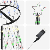 Choinka świąteczna LED z podstawą Wielokolorowe 184.5 cm Metal