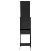 vidaXL Lustro stojące z LED, czarne, 34x37x146 cm