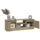 vidaXL Szafka pod TV, z drzwiczkami, dąb sonoma, 102x30x36 cm