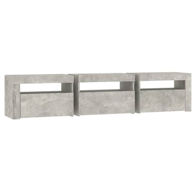 vidaXL Szafka pod TV z oświetleniem LED, szarość betonu, 180x35x40 cm