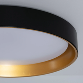 Plafon LED 21W Okrągły Czarno Złoty 45cm 3 Barwy Świecenia CCT Abruzzo Roma