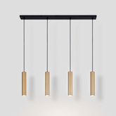 Lampa Wiszaca cztery złote tuby GU10 Abruzzo Trotti