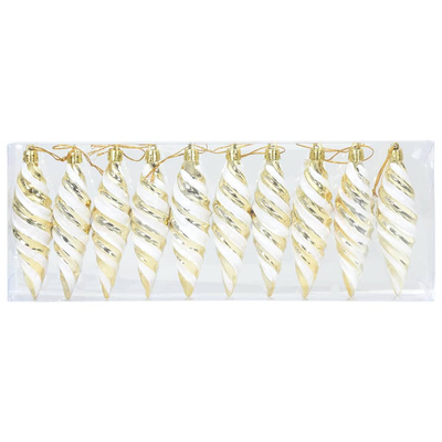 Świąteczna kula w spiralnym kształcie 40 pcs złoty
