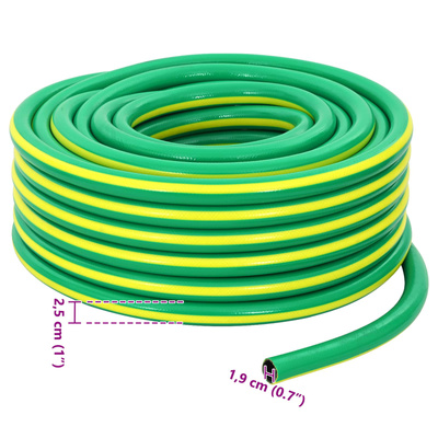 Wąż ogrodowy 5-warstwowy Zielony i Żółty 3 / 4'' 50 m PVC