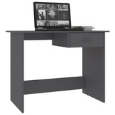 vidaXL Biurko, szare, 100x50x76 cm, materiał drewnopochodny model standard