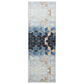 Chodnik dywanowy LESAKA srebrny 80 x 350 cm Aksamit diamentowy