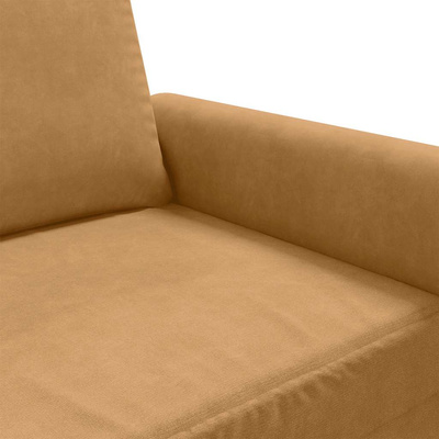 Sofa 3-osobowa, brązowa, 180 cm, tapicerowana aksamitem