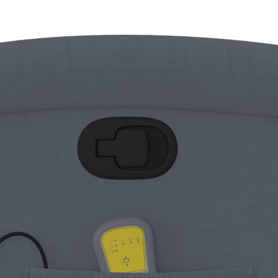 vidaXL Rozkładany fotel masujący, ciemnoszary, obity aksamitem