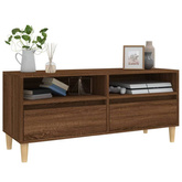 vidaXL Szafka pod TV, brązowy dąb, 100x34,5x44,5 cm