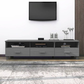 vidaXL Szafka pod TV HAMAR, ciemnoszara, 158x40x40 cm, drewno sosnowe
