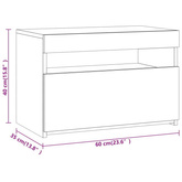vidaXL Szafka pod TV z oświetleniem LED, przydymiony dąb, 60x35x40 cm