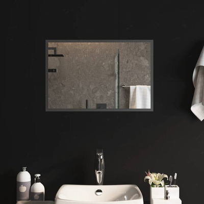 vidaXL Lustro łazienkowe z LED, 60x40 cm