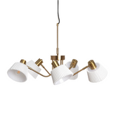 Lampa wisząca żyrandol Złoto-biały 6xE14 Abruzzo Dali