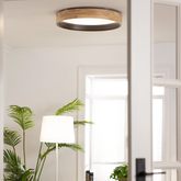 Plafon LED 16W Okrągły 38cm Naturalne Drewno 3 Barwy Świecenia CCT Abruzzo Vero