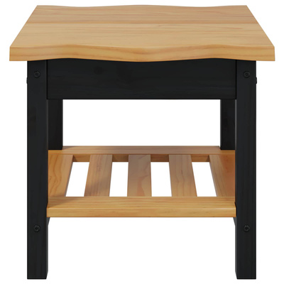 Stolik boczny EKAI Czarny 50 x 50 x 45,5 cm Lite drewno sosnowe