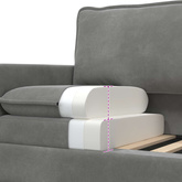 Sofa ciemnoszary 196 x 81 x 87,5 cm Welur