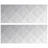 Stopień Prostokątny 2 pcs Srebrny 50 x 20 cm Aluminium