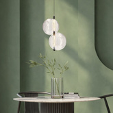 Lampa wisząca Playa kula podwójna szklana transparentna LED 10W 3000K