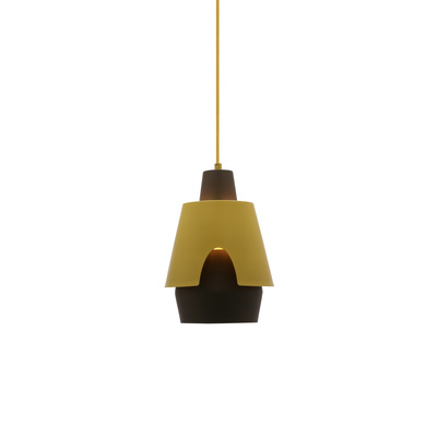 Lampa wisząca żółta/szara E27 Falun Ledea 50101149