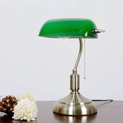 Lampka stołowa Abigali Bankierka zielona