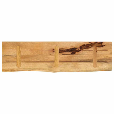 Blat stołu, 100x40x2,5 cm, naturalna krawędź, drewno mango