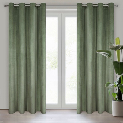 Zasłona Melanie oliwkowa 140x250