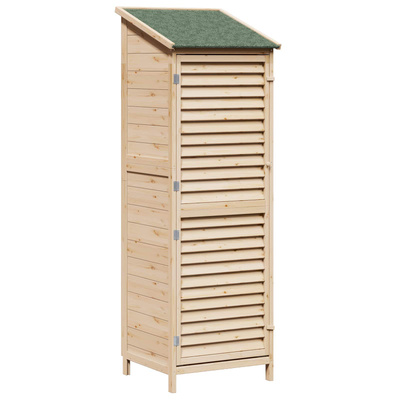 Shed ogrodowy naturalny 59 x 56 x 176 cm Drewno Świerkowe