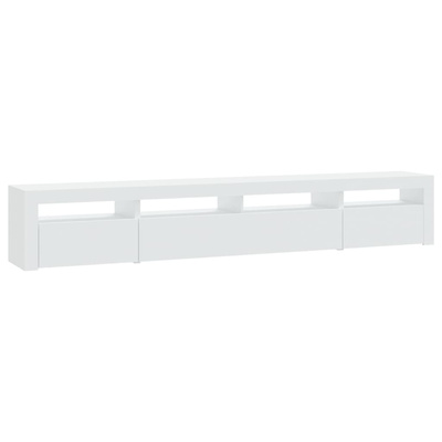 vidaXL Szafka pod TV z oświetleniem LED, biała, 240x35x40 cm