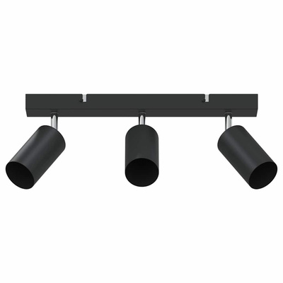 Reflektor sufitowy Z reflektorami Czarny 38 x 6 x 16 cm Metal