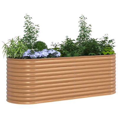 Podniesiony grządka Brązowy 240 x 80 x 81 cm Stal