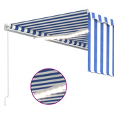 vidaXL Ręcznie zwijana markiza z zasłoną i LED, 4,5x3 m