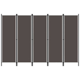 Parawan 5-panelowy, antracytowy, 250 x 180 cm