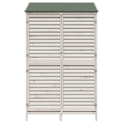 Shed ogrodowy Biały 106 x 56 x 176,5 cm Drewno Świerkowe