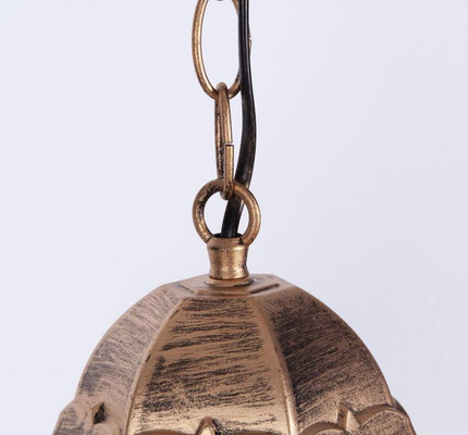 Lampa ogrodowa wisząca K-5006H CZARNY/ZŁOTY z serii LOZANA