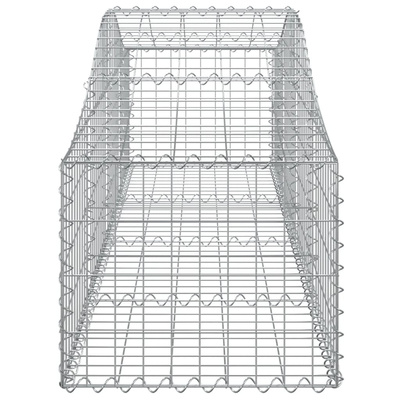 Kosze gabionowe, 14 szt, 200x50x40/60 cm, galwanizowane żelazo