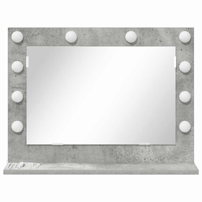 Lustro toaletowe Prostokątny Betonowy szary 60 x 45 x 18 cm