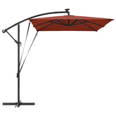 Parasol plażowy Ze LED Lights terakota 294 x 200 x 270 cm
