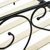 Rama łóżka z baldachimem, czarna, metalowa, 140 x 200 cm