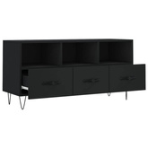 vidaXL Szafka pod TV, czarna, 102x36x50 cm, materiał drewnopochodny model standard