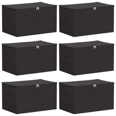 Skrzynia do przechowywania 6 pcs antracytowy 60 x 43 x 35 cm