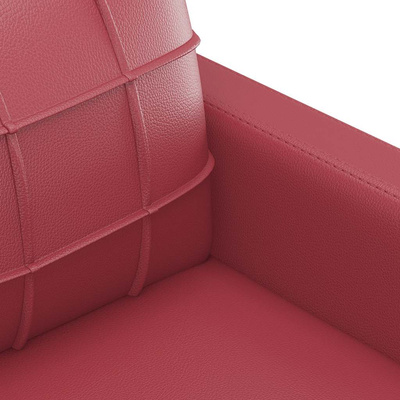 3-osobowa sofa, winna czerwień, 180 cm, sztuczna skóra
