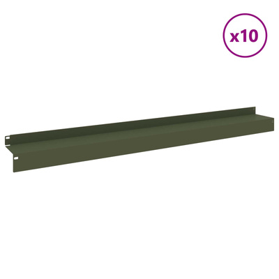 Krawężnik do trawnika 10 szt. 100 x 10 x 8 cm Stal