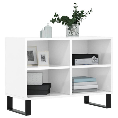 vidaXL Szafka pod TV, biała, wysoki połysk, 69,5x30x50 cm
