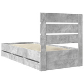 Ramka łóżka Betonowy szary 75 x 190 cm Drewno inżynieryjne