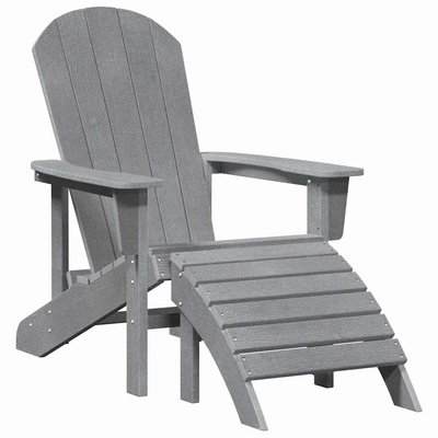 Krzesło Adirondack Jasnoszary HDPE